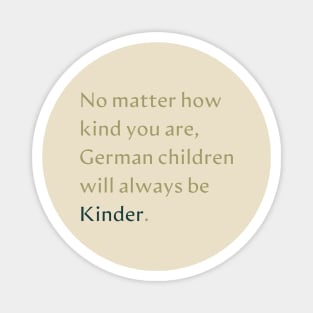 German Kinder Gift Magnet